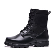 Bottes tactiques personnalisées imperméables antidérapantes à lacets avec semelle intermédiaire en PU pour hommes