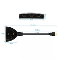 4K 3 Port HDMI Switcher 3X1 1080P 3D HDMI 3 In 1 Keluar 4K * 2K Ekor Babi 3 Cut 1 Hdmi Switch HDTV Kabel untuk Proyeksi Layar