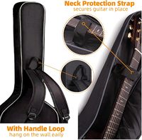 Sac de guitare basse Gig Bag 0.35 pouces sac à dos rembourré étui souple rembourrage noir étui de basse électrique avec boucle de suspension arrière et sangle de cou
