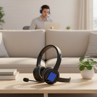 Casque OEM 2.4G/BT avec microphone, casque PC pour le bureau/les appels vidéo avec batterie remplaçable