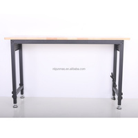 Banc de travail en métal réglable en hauteur de 60 pouces, capacité de charge de 2000 lb, plan de travail en bois de caoutchouc et panneaux perforés pour garage et atelier