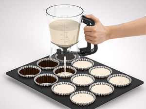 Herramienta <span class=keywords><strong>de</strong></span> cocina Embudo <span class=keywords><strong>de</strong></span> plástico pastel crema mezcla Brownie Pancake Muffin Cupcake <span class=keywords><strong>dispensador</strong></span> <span class=keywords><strong>de</strong></span> <span class=keywords><strong>masa</strong></span> 4 tazas <span class=keywords><strong>para</strong></span> hornear - Product Image 2