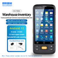 PDA Android industrial resistente de mano con escáner de códigos de barras para gestión de inventario de almacén, lector NFC