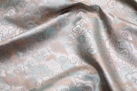 100% Polyester Soie-Comme Satin Drapé Crêpe Tissu pour Robes D'été Doublure Rideaux-Respirant Rib Style Échantillon Gratuit Filles