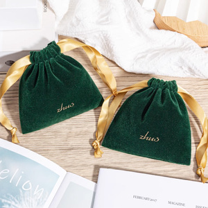 Sac cadeau en coton recyclable avec cordon de serrage, logo imprimé, pour écouteurs, vêtements, artisanat, vente en gros, pochette d'emballage en flanelle - Product Image 3