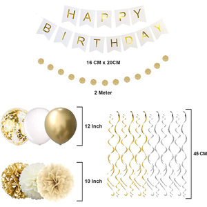 Nouvel ensemble de ballons d'anniversaire en aluminium transfrontalier avec guirlande florale et lettres JOYEUX ANNIVERSAIRE pour la décoration de fête et l'aménagement de scène - Product Image 3