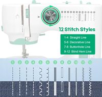 Machine à coudre domestique électrique portable 12 points Ultimate Mini pour débutants et vêtements