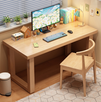 Bureau d'ordinateur en bois massif avec pieds épais, table PC pour bureau à domicile, bureau d'étude et d'écriture, vente en gros pour chambre et appartement