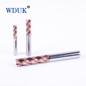 WDUK 55 درجة 4 شفرات مثقاب طرفي من سبيكة فولاذ التنجستن 55HRCT طبقة كربيد التنجستن لتشغيل الفولاذ - Product Image 3