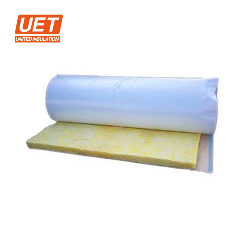 Quality Assurance lightweight flexible Fiberglass Popular Fiberglass Insulation Roll Glass Wool with vinyl vapor barrier