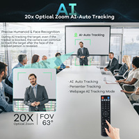 Kamera Konferensi 20X Optical Zoom USB HD-MI 4K AI Auto Tracking POE Live Streaming PTZ dengan NDI Opsional