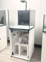 Aquarium en verre de luxe personnalisable 100W, écologique, ultra-fin, moderne, avec filtre de fond pour poissons marins, ensemble de filtration pour corail, boîte de luxe