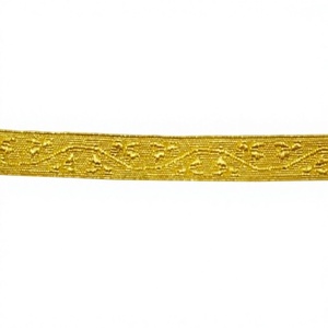 Bande de tresse personnalisable en maille de strass Mylar, motif trèfle, finition dorée, pour uniformes de cérémonie et vêtements de maison - Product Image 1