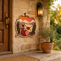 Plaque de lettres personnalisée en contreplaqué peuplier découpée au laser pour boîte aux lettres de la Saint-Valentin, pour cadeau de la Saint-Valentin en gros, conforme CPSC EFiling, DDP