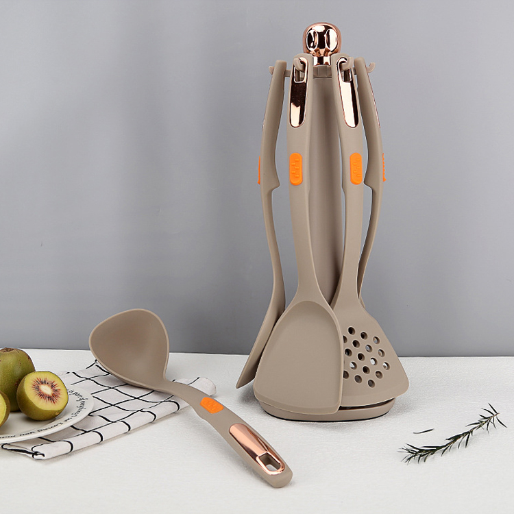 2022 New High Temperature Resistant Non-slip Silicone Kitchen Wares Set Cooking Utensil