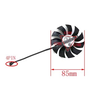 Nuevo enfriador de GPU de 85MM y 4 pines PLA09215B12H para EVGA <span class=keywords><strong>GeForce</strong></span> <span class=keywords><strong>GTX</strong></span> 1060 960 <span class=keywords><strong>950</strong></span> ventilador de refrigeración de tarjeta gráfica para juegos - Product Image 5