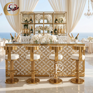 LED Light Commercial PVC and Stainless Steel Rocket Design <b>Small</b> Bar Counter for Wine Cellar <b>Kitchen</b> Outdoor - Product Image 4