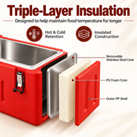 TIANXING Conteneur isotherme en acier inoxydable grande capacité pour aliments, boîte de conservation thermique pour restaurant