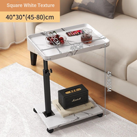 Table d'appoint de balcon moderne et minimaliste en métal, sur roulettes, réglable en hauteur, petite table mobile pour chambre, salon, bureau