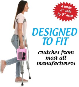Free sample Lightweight Crutch Hanging Pouch Broken Leg <b>Medical</b> Storage Tote Forearm Crutch <b>Bag</b> with 2 Pockets - Product Image 5