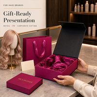 Boîte d'emballage pliable pour perruques, pour salon de coiffure, présentation en magasin, logo personnalisé en usine, vente en gros