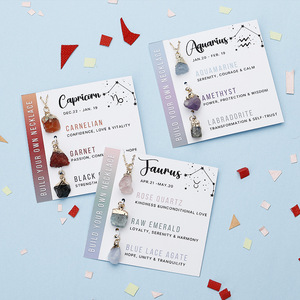 Collar de cristal curativo de piedra cruda al por mayor conjunto de joyería espiritual de energía positiva empática regalos - Product Image 1