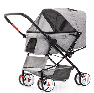 <span class=keywords><strong>Poussette</strong></span> <span class=keywords><strong>pour</strong></span> animaux de compagnie JXB, moderne, luxueuse, <span class=keywords><strong>d</strong></span>étachable, pliable, en métal, à quatre roues, écologique, pliage à une touche, <span class=keywords><strong>poussette</strong></span> de voyage <span class=keywords><strong>pour</strong></span> animaux de compagnie - Product Image 5