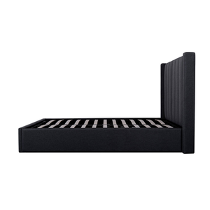 <span class=keywords><strong>Letto</strong></span> matrimoniale moderno imbottito con contenitore a scomparsa, ecologico e salvaspazio, con struttura a piattaforma per appartamenti - Product Image 5