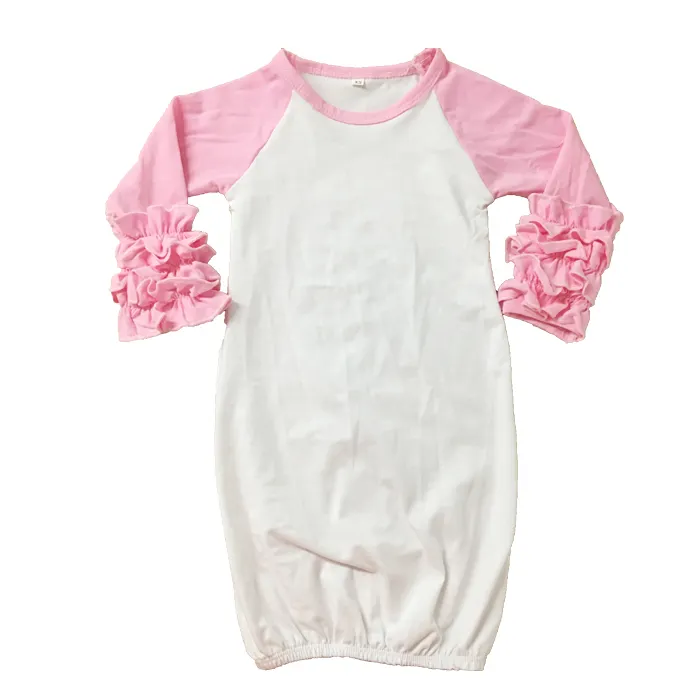 Nieuwe Collectie Baby Avondjurk Knit Katoen Icing Ruche Baby Kamerjassen Sleep Gown