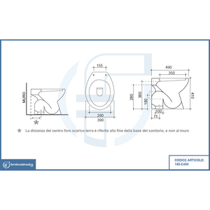 Inodoro con desagüe de suelo Eco Champagne, producto ecológico premium - Product Image 2