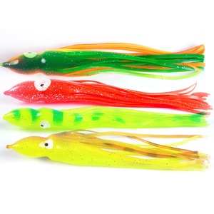 6 pulgadas de plástico atún pulpo cebo calamar faldas Señuelos de Pesca curricán en alta mar pulpo falda cebo gran juego atún señuelo - Product Image 1