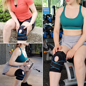 संयुक्त स्थिरता और राहत के लिए प्रबलित स्प्रिंग समर्थन समायोज्य वेक्रो पट्टियों के साथ पेशेवर खेल घुटने का ब्रेस समर्थन - Product Image 6