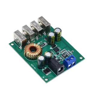 DC DC 7V-60V to 5V 5A 4 Four USB Output Buck Converter Board Step Down Power Supply Module Car Charger High Speed