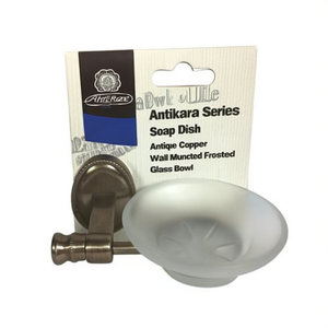 ที่วางสบู่ซีรีส์อันติคารา ทองแดงโบราณ แบบติดผนัง ชามแก้วฝ้า - Product Image 3
