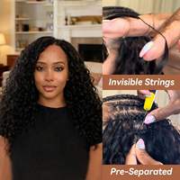 Extensions de cheveux humains bouclés Remy birmanes, non traitées, brutes, micro-liées, double trame, couleur naturelle authentique