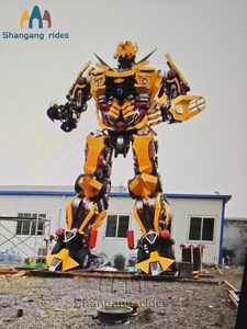 Escultura de Robot Metálica Hecha a Mano de Alta Calidad y Vívida, Estatua <span class=keywords><strong>Gigante</strong></span> de Bumblebee Transformer de Tamaño Real - Product Image 3