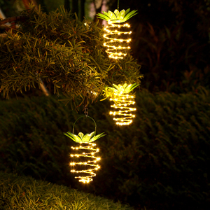 Luces LED Solares con Forma de Piña 3000K para Jardín, Lámpara de Jardín con Batería Recargable Solar para Navidad - Product Image 1