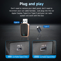 Adaptador inalámbrico/Android Auto 2 en 1 Conversión inalámbrica USB Bluetooth para Dongle OEM