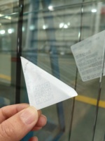 Étiquette d'identification en verre autocollante étanche pour codes-barres, sans traces, pH neutre, pour le stockage et le transport de vitres automobiles, 100x40mm PVC, 1000/rouleau THYK