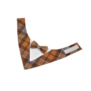 Tanpopo New Thanksgiving Pet Plaid Beau Arc Chien Bavoir Triangle Écharpe - Product Image 5