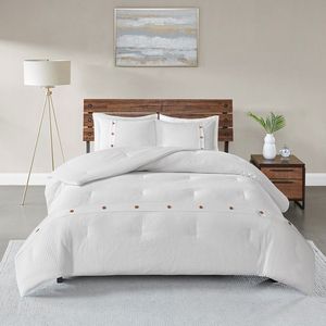 DB King-Size coton gaufré armure couette ensemble 3 pièces uni solide imprimé rayé maison mariage hôpital Polyester PVC chambre - Product Image 1