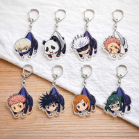 Porte-clés en acrylique transparent personnalisé de forme irrégulière, accessoire pour clés, design de dessin animé disponible