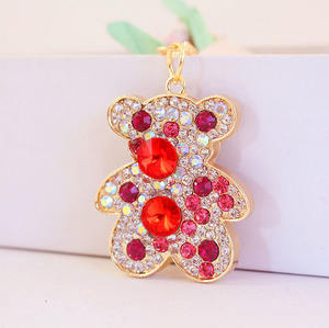 2025 New Price Cute Bearing Keychain <b>for</b> Womens Metal Accessories <b>for</b> Bags with Rhinestone Crystal <b>Tassel</b> Keyring Pendant - Product Image 5