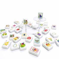 Nouvel ensemble de mahjong en acrylique 2026, design champêtre chaleureux, 160 pièces, imprimé moulin à vent, cadeau élégant pour les amateurs de nature