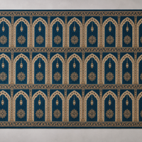 Moschee-Gebetsteppich mit Filigranem Bogendesign, Schallabsorbierend, Wasserabweisend, Maßanfertigung für Städtische Moscheen und Hauptgebetsräume