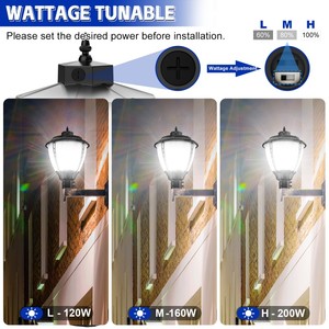 NGT <b>LED</b> Outdoor Post Top <b>Light</b> IP65 Aluminum Body 5000K Road Lighting Dusk to Dawn <b>Sensor</b> 5years warranty outdoor <b>lights</b> - Product Image 6