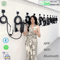 XTEVSE Nuevo Cargador Rápido para Vehículos Eléctricos Nivel 2, 7kW 32A, Portátil, 3.5kW GBT Tipo 2, Pantalla LCD de 2.8 Pulgadas, Cable de 5m