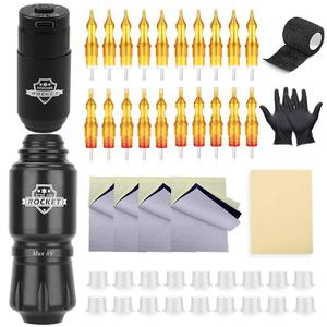 ชุดเครื่องสักลายยูนหยุน รุ่น Rocket Tattoo Pen พร้อมเข็ม 20 ชิ้น ชุดอุปกรณ์ครบชุดสำหรับนักเรียนฝึกหัด - Product Image 1