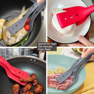 Espátula y Pinza de Silicona Multifuncional 2 en 1 para Alimentos, Espátula y Pinza de Cocina de Silicona - Product Image 6