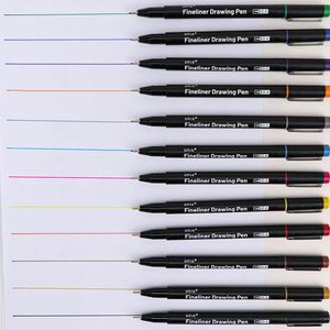 Juego de 12 Bolígrafos de Punta Fina de Colores, Marcadores y Bolígrafos Fineliner para Planificador, Dibujo Artístico, Toma de Notas y Calendario - Empaquetados Individualmente - Product Image 1